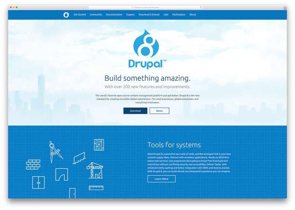 Drupal php website examples